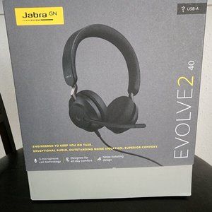 BRAND NEW - Jabra Evolve2 40 Stereo Corded Headset (MS Teams, USB-A) - Black